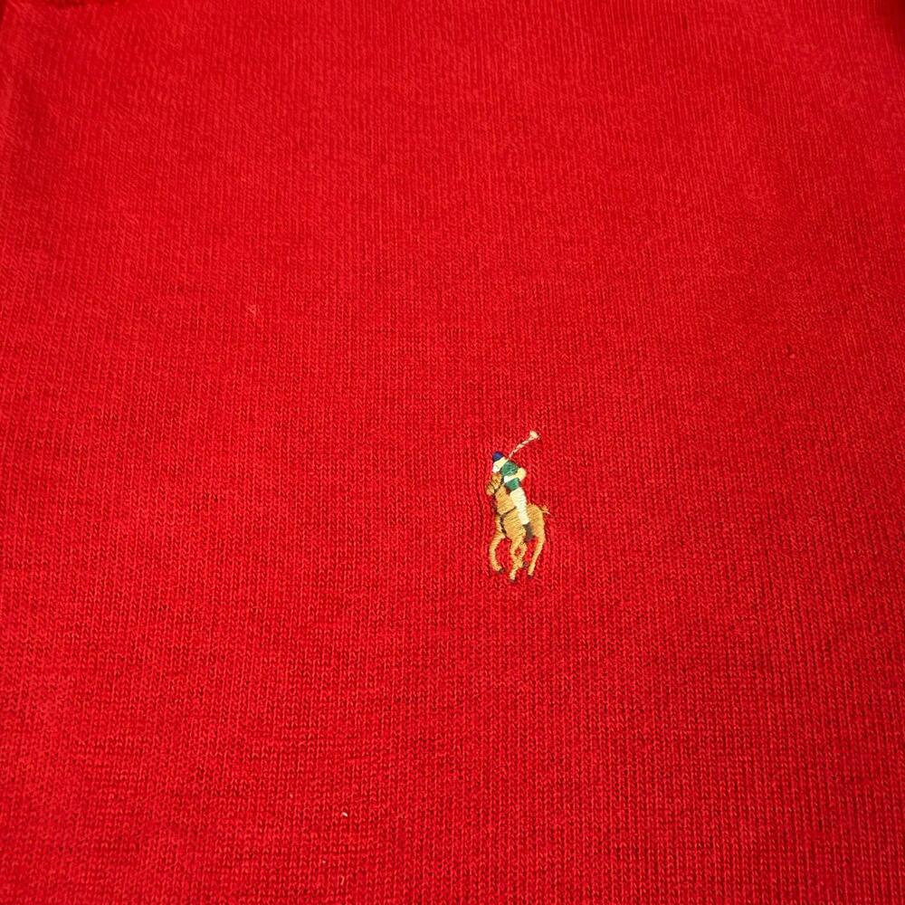 Polo Ralph Lauren Sweater Men 2XL Red 1/4 Zip Academia Heritage Quiet Luxury - Picture 5 of 10